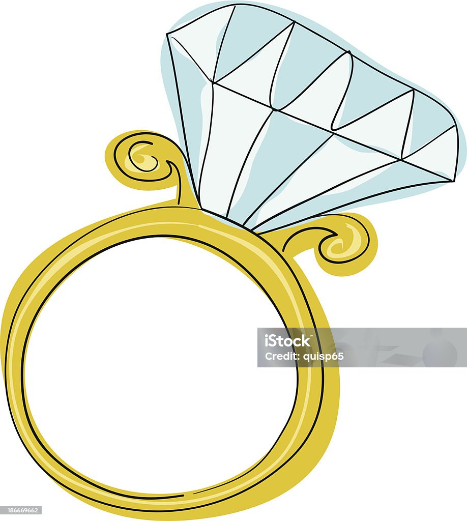 Бриллиантовое кольцо невесты - Векторная графика Кольцо невесты роялти-фри