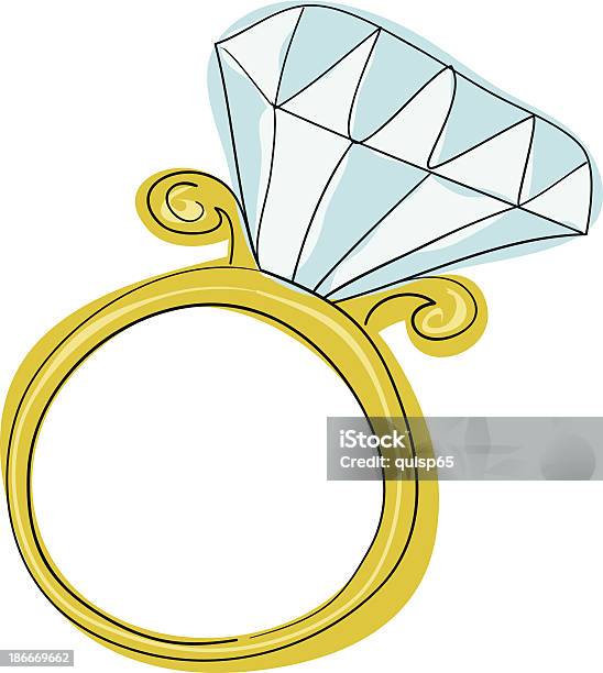 Бриллиантовое Кольцо Невесты — стоковая векторная графика и другие изображения на тему Кольцо невесты - Кольцо невесты, Клип-арт, Белый фон