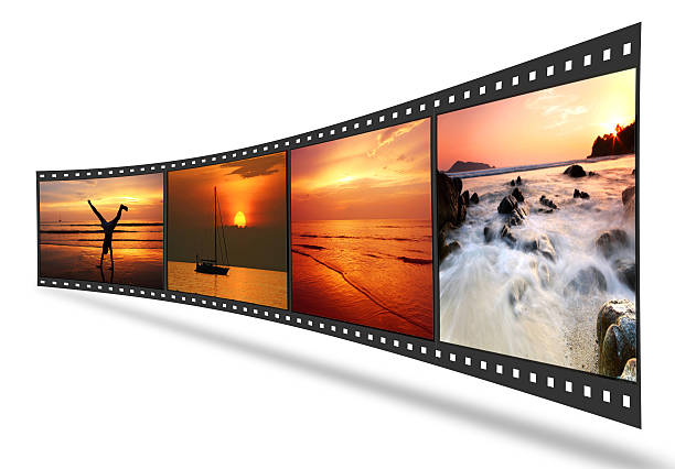 istock 3D film strip with nice pictures 186669802