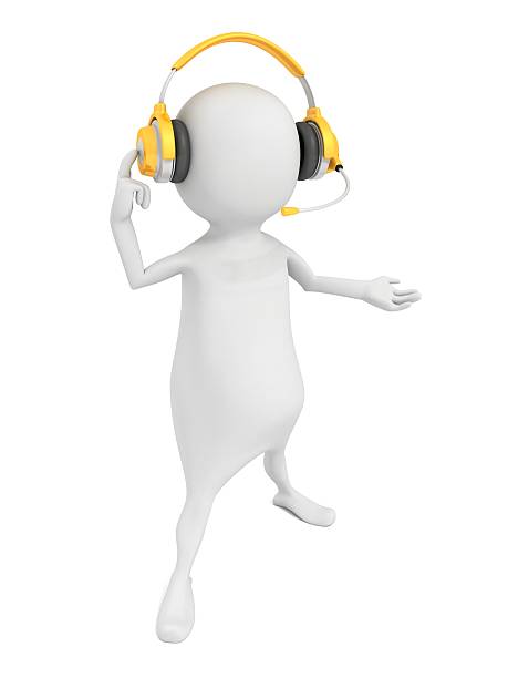 istock 3D man in headphones talking over the microphone 186670065
