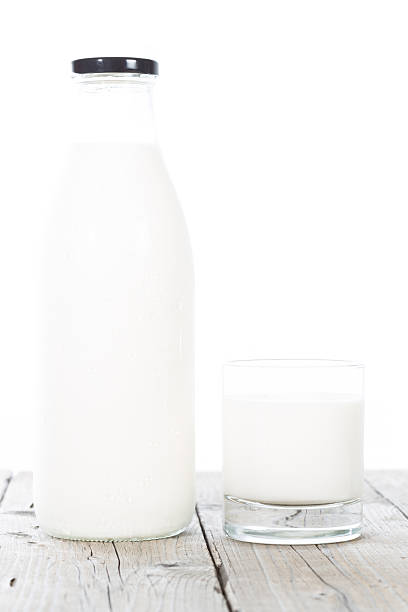 istock Bottle and glass of milk 186672552
