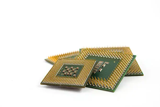 Computer CPU isolated on a white background