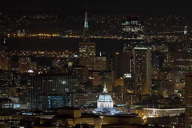 istock San Francisco Cityscape with City Hall at Night 186673710
