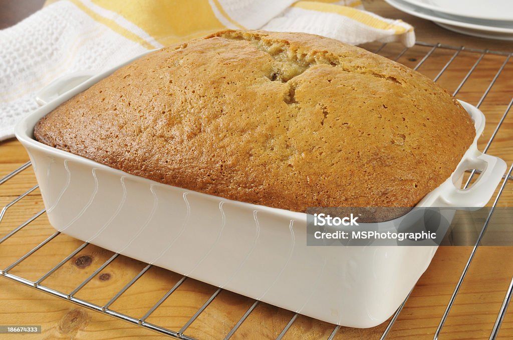 Fresh baked banana bread Fresh baked banana bread hot out of the oven Baked Stock Photo