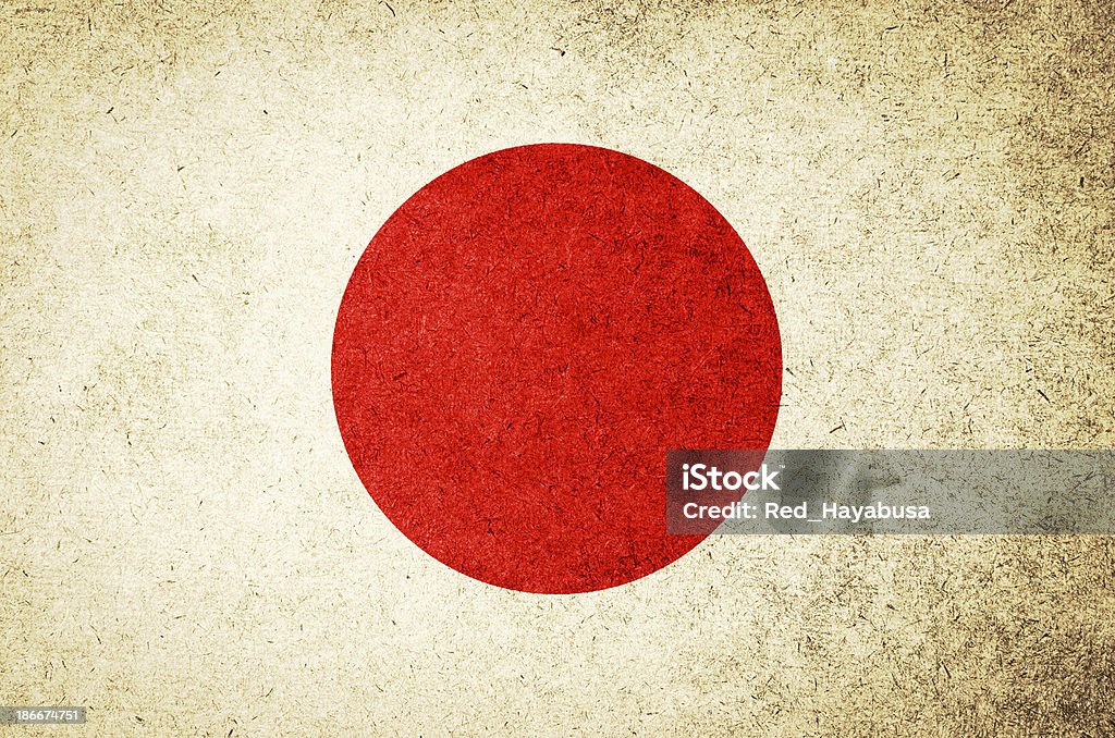 Grunge Flaga Japonii - Zbiór zdjęć royalty-free (Abstrakcja)
