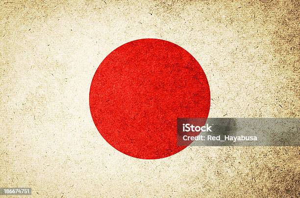 Grunge Flaga Japonii - zdjęcia stockowe i więcej obrazów Abstrakcja - Abstrakcja, Bez ludzi, Białe tło