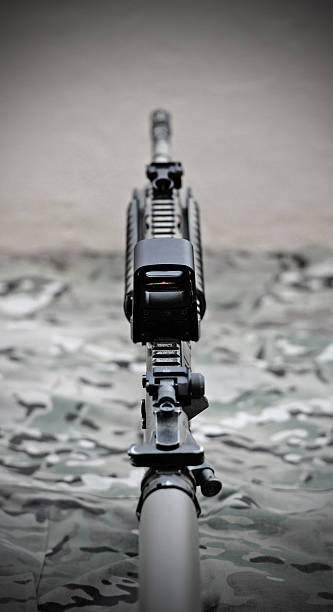Assault rifle stock photo
