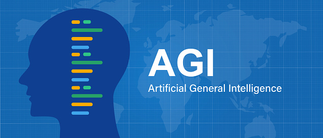 AGI artificial general intelligence concept technology vector