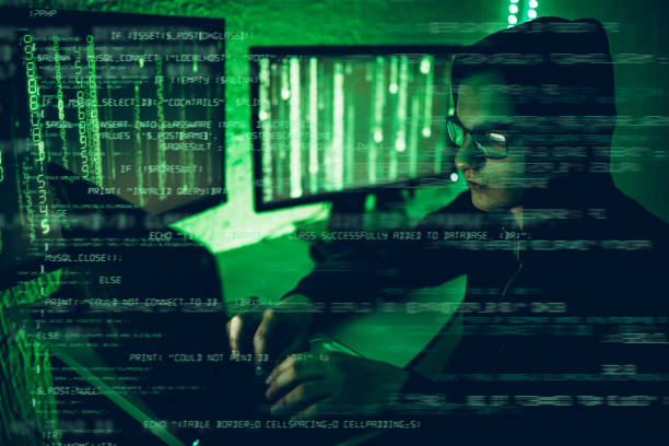 istock Male Hacker Working On The Laptop And Computer 1866757011