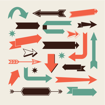 Set of arrows vector design