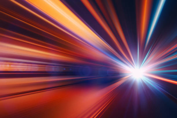 istock Blur fast light super speed zoom to target ultra energy high performance concept abstract for background 1866780987