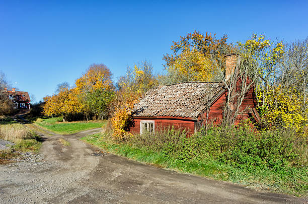 istock Vintage cottage in Sweden during autumn 186678111