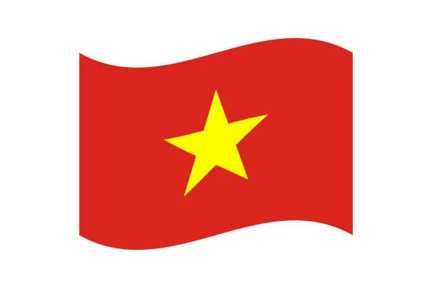 Vector illustration of Flag of Vietnam