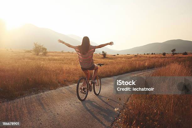 Summer Joyride Stock Photo - Download Image Now - Cycling, Women, Bicycle