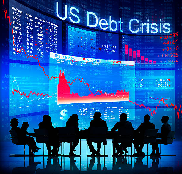 kryzys zadłużenia w usa - business meeting debt global finance concepts zdjęcia i obrazy z banku zdjęć