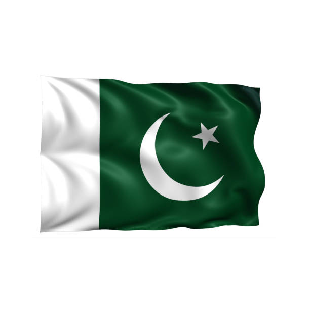 istock Pakistan national flag on white background. 1866794706
