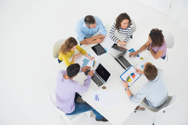 istock Business People Working At Conference Table 186679490