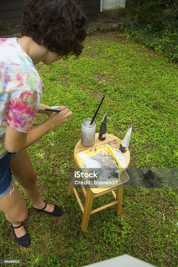 Jovem mulher pintura - Foto de stock de 20 Anos royalty-free