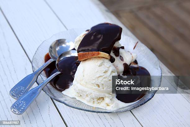 Hot Fudge Sundae Stock Photo - Download Image Now - Chocolate, Cold Temperature, Cut Out