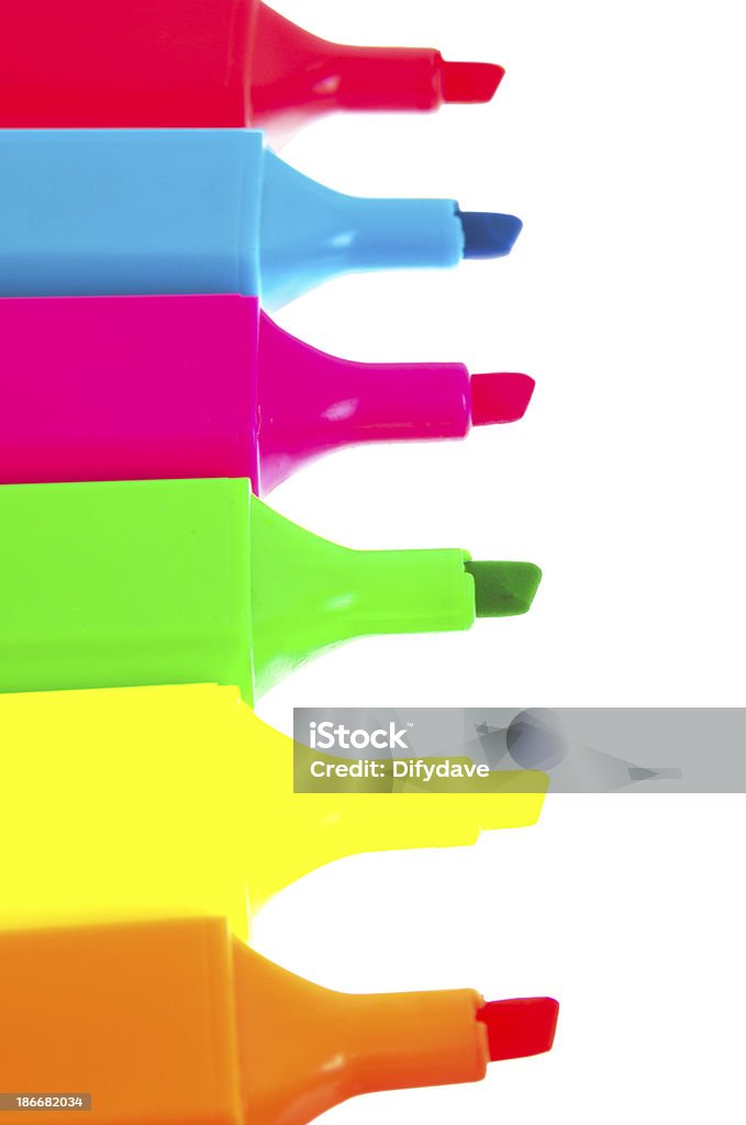 Multi colorido marcador canetas de feltro - Royalty-free Amarelo Foto de stock