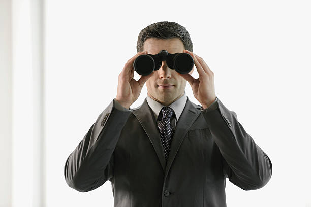 istock Business Man Facing the Future Head on 186682316