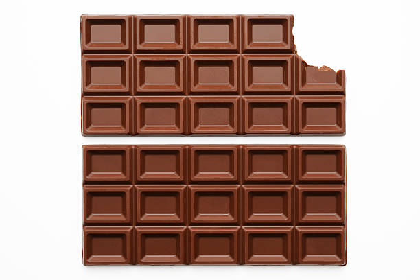 dark chocolate on white backgroundsee my