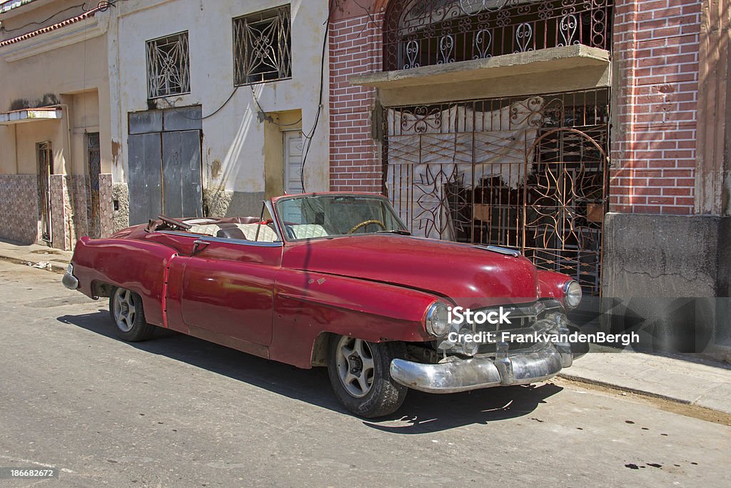 Red Old Convertable aluguer - Royalty-free 1950-1959 Foto de stock