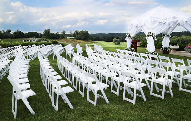 allestimento per matrimoni - wedding venue foto e immagini stock