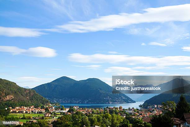 Lake Lugano - zdjęcia stockowe i więcej obrazów Alpy - Alpy, Bez ludzi, Fotografika