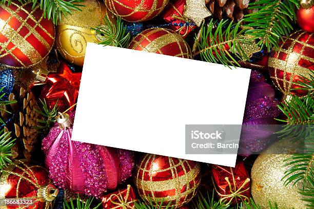 Tarjeta De Navidad Foto de stock y más banco de imágenes de Tarjeta de Navidad - Tarjeta de Navidad, Abeto, Adorno de navidad