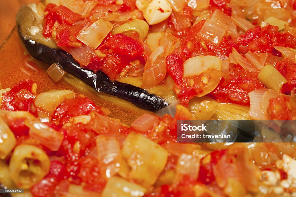Eggplants com picadinho de carne - Foto de stock de Assado no Forno royalty-free