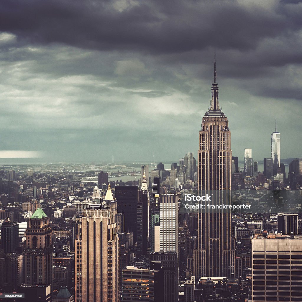 Horizonte de la ciudad de Nueva York en manhattan - Foto de stock de Aire libre libre de derechos