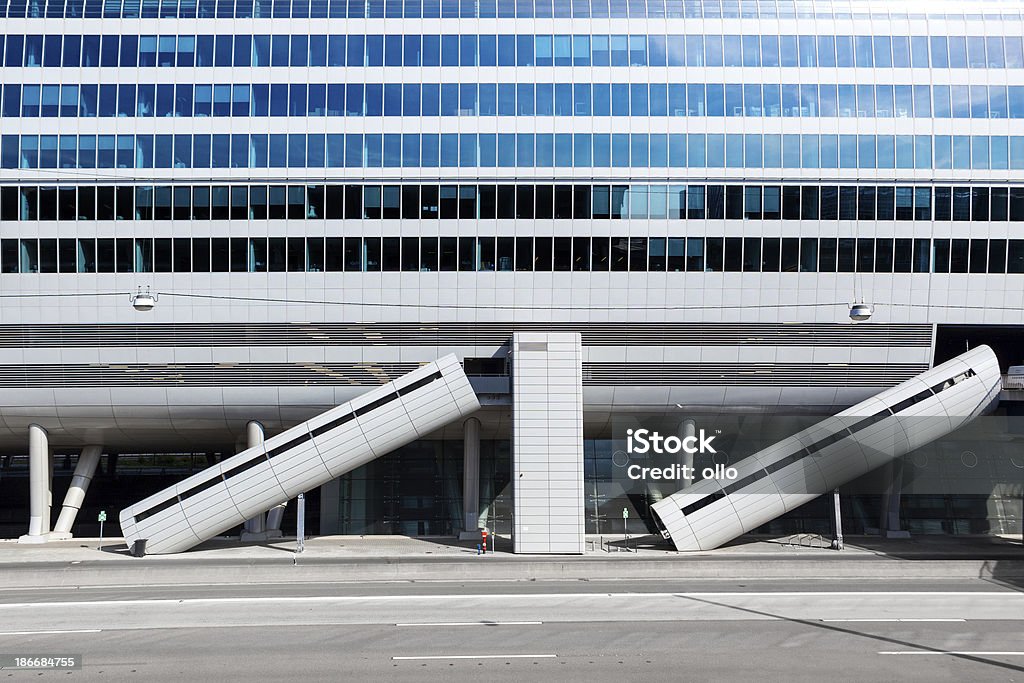 The Squaire dell'Aeroporto di Francoforte - Foto stock royalty-free di Edificio adibito a uffici