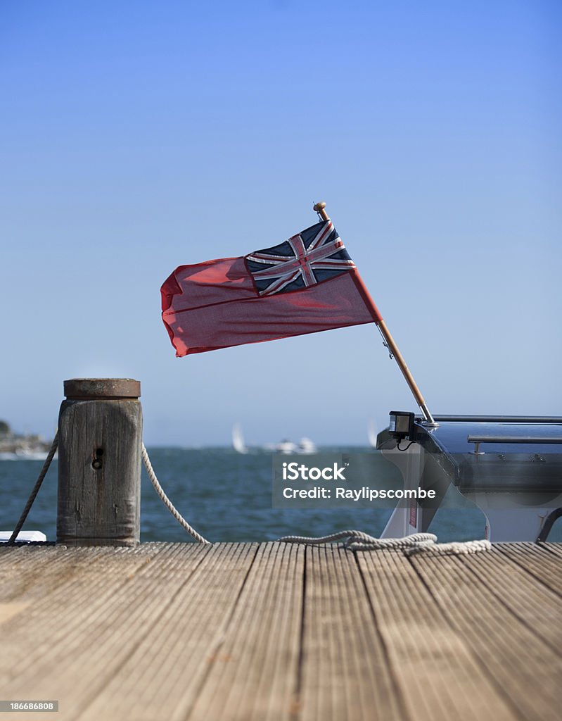 Naval Civil Ensign drapeau sur petit bateau - Photo de Angleterre libre de droits