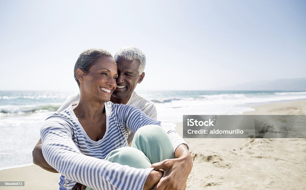 Loving senior on the beach Loving senior on the beach. iStockalypse LA California Mature Couple Stock Photo