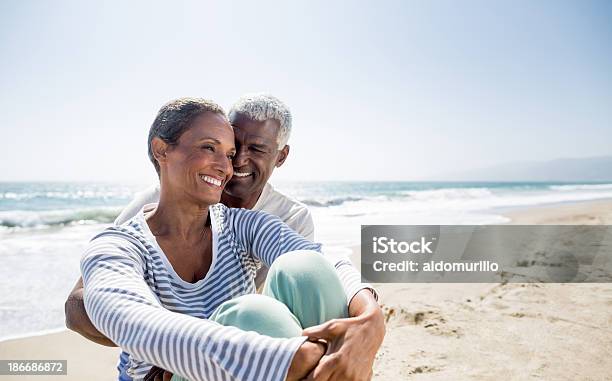 Loving Senior On The Beach Stock Photo - Download Image Now - Mature Couple, Couple - Relationship, Beach