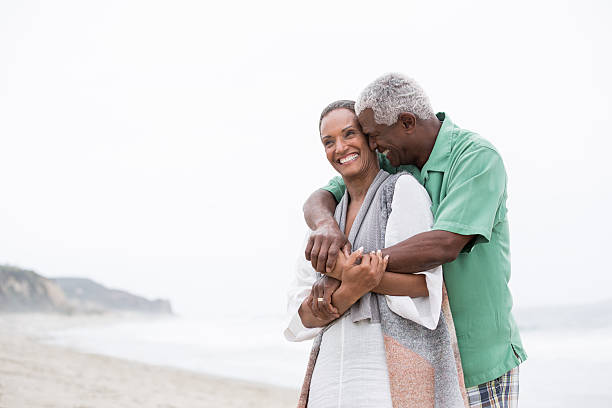 istock Happy and loving senior couple 186686875