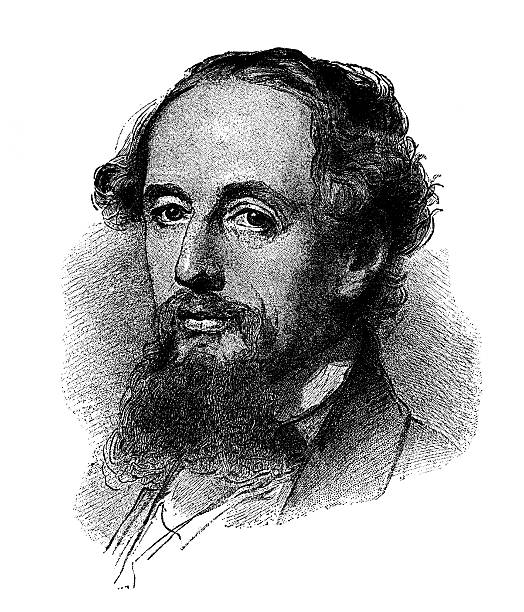 Charles Dickens,1861. Portrait of Charles Dickens,1861. charles dickens stock illustrations
