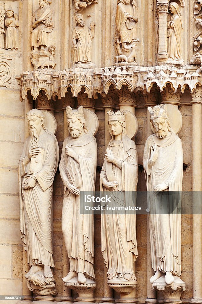 Dettaglio di Notre Dame, Parigi - Foto stock royalty-free di Ambientazione esterna
