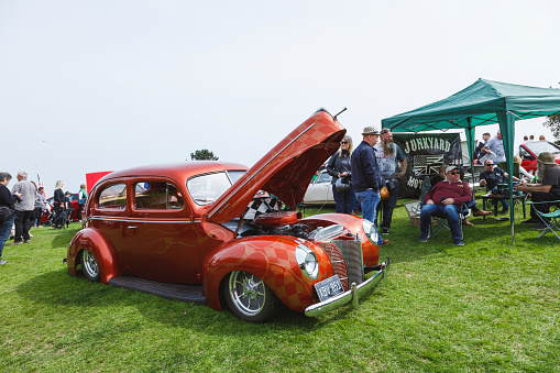 Eastbourne, UK - April 30, 2022: Magnificent Motors Classic Car Show at Eastbourne, East Sussex, UK