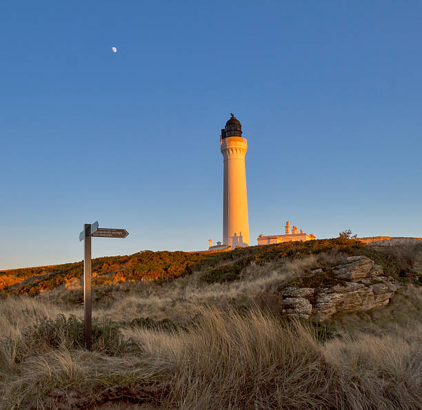 This is the now disused Lighhouse at Covesea, Lossimeouth, Moray, Scotland. This was taken just before sunset.