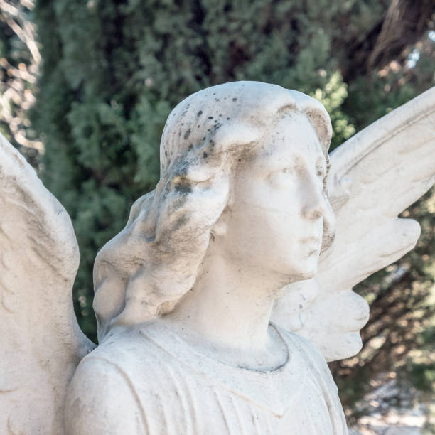 istock Vintage statue of a sad angel 1866878774