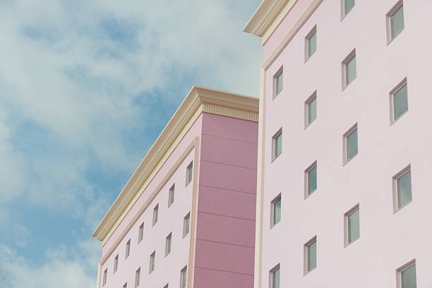 Looking up at some newly built housing.