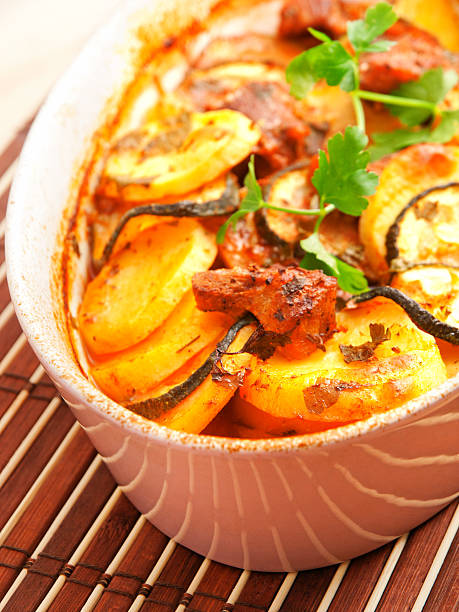 istock Potato and zucchini casserole 186690341
