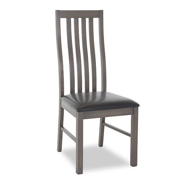 istock Contemporary Dining Chair In Wood and Leather 186691264