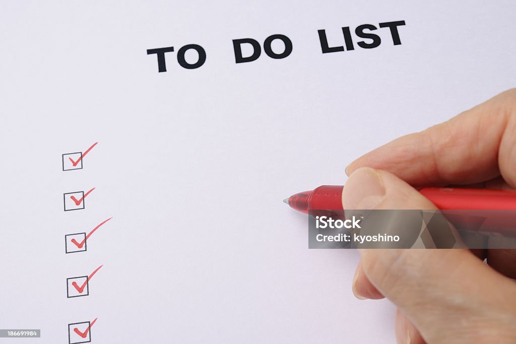 Verfassen einer To-Do-Liste - Lizenzfrei Alphabet Stock-Foto