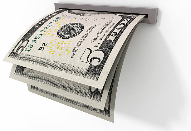 istock Banknotes of $ 5 being delivered 186695021