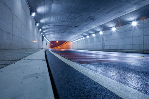Highway tunnel with good condition and texture.