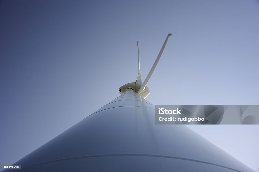 Wind turbine Different point of view of a wind turbine. Very perspective! Below Stock Photo