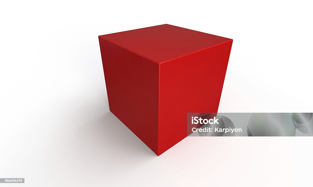 Dimensional Cube Red Red 3d Cube Isolated On White Stock Photo - Download Image Now ...